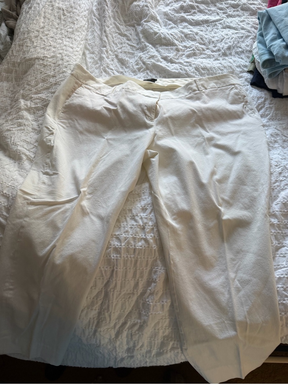 J. Crew Women's  Cameron Cream/Off-White Trousers